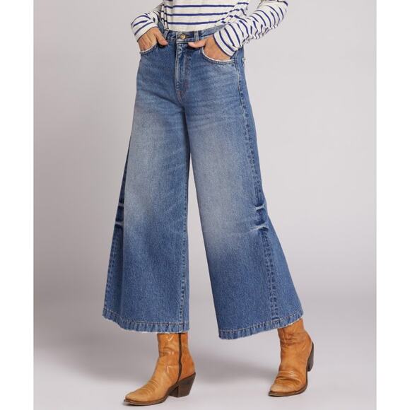 Current/ Elliott Dusty Wide Leg Jean in Blue Size 30 - Picture 1 of 6